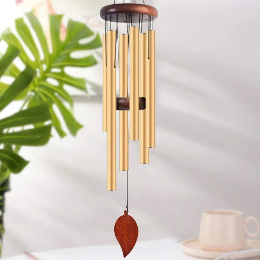 Retro Metal Wind Chimes - 68cm Decorative 6-Tube Hanging Wind Chime for Garden, Patio & Balcony