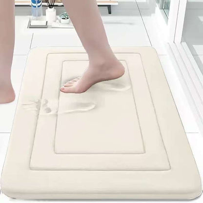 Memory Foam Bath Mat - Soft Quick Dry Non-Slip Bathroom Floor Rug