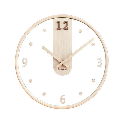 Nordic Minimalist Silent Wall Clock–Modern Wooden Decorative Clock for Living Room, Bedroom & Office