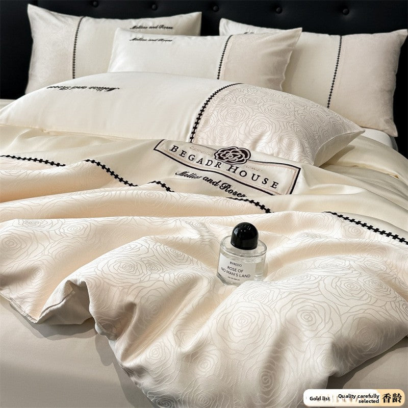 Luxury Lyocell Bedding Set–Ultra Soft Cooling 4-Piece Quilt Cover Set