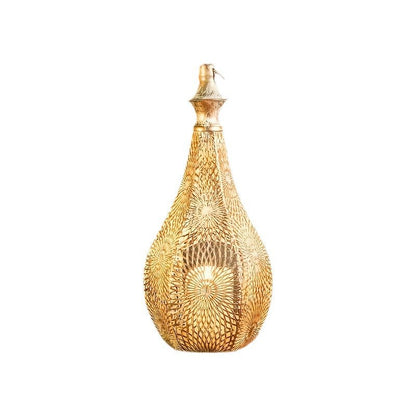 Moroccan Iron Lantern Candle Holder–Vintage Hollow Metal Lantern for Home Décor & Ambient Lighting