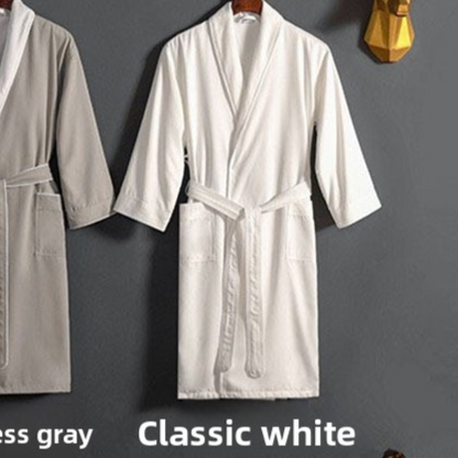 Luxury Double-Layer Bathrobe - Soft Absorbent Unisex Hotel Style Dressing Gown for Men & Women