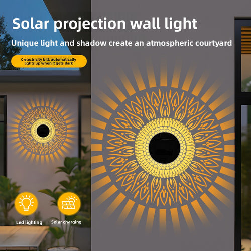 Solar Projection Garden Light–Waterproof Outdoor Decorative LED Landscape Lamp