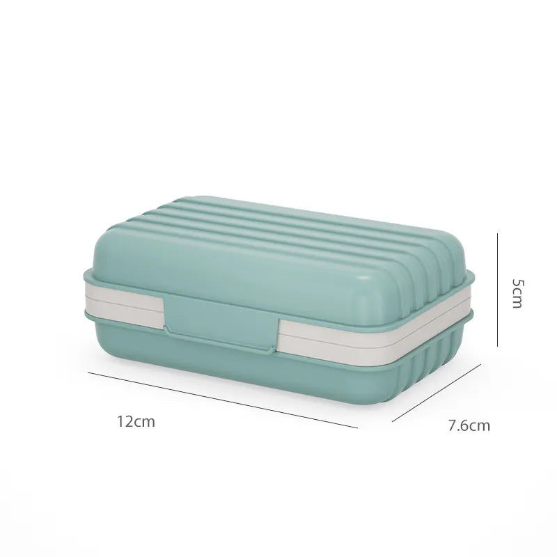 Portable Soap Box with Lid-Waterproof Travel Soap Holder Case-Drainage Soap Container for Bathroom, Gym & Travel