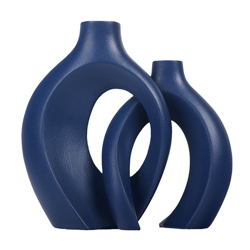 European Ceramic Vase–Modern Minimalist Decorative Flower Vase for Home & Office Décor