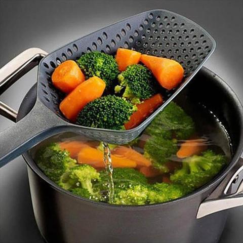 Large Kitchen Scoop Shovel–Nylon Plastic Food Scoop for Ice, Drainage & Serving (Multi-Purpose Kitchen Tool)