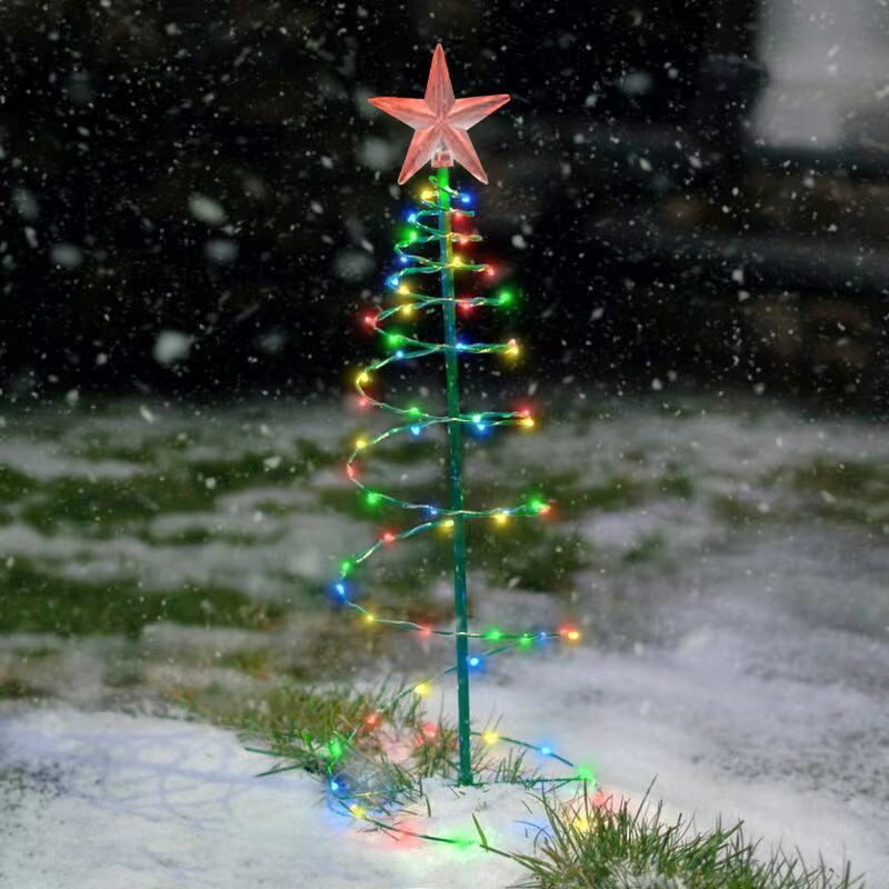 Solar LED Christmas Tree Light - IP65 Waterproof Outdoor Christmas Garden Decoration