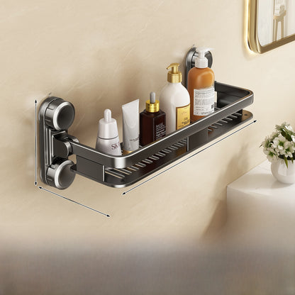 No-Drill Heavy Duty Bathroom Shower Shelf – Suction Cup Storage Rack