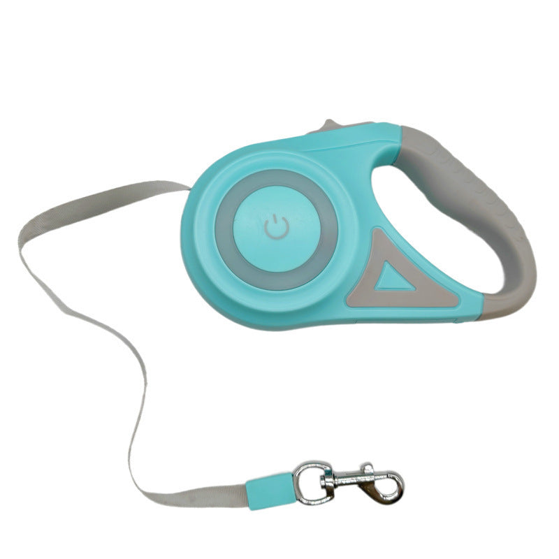 LED Retractable Dog Leash–USB Rechargeable Automatic Pet Lead For Day & Night Walks