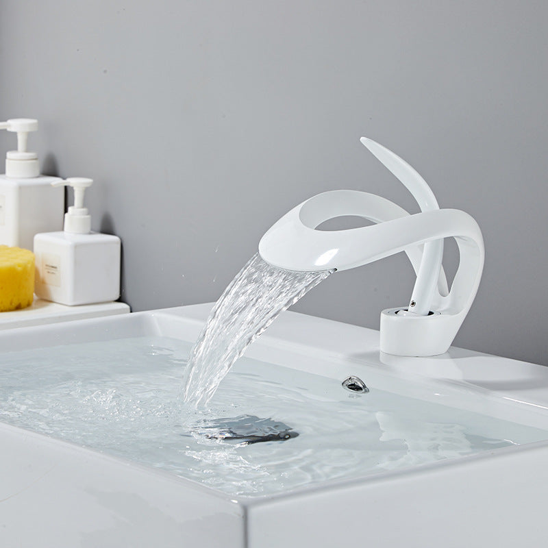 Luxury Waterfall Basin Mixer Tap – Premium Brass Bathroom Faucet