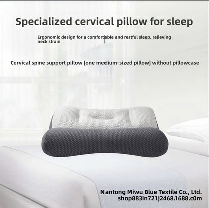 Cervical Support Pillow - Ergonomic Neck Support Sleeping Pillow with Polyester Fibre Filling