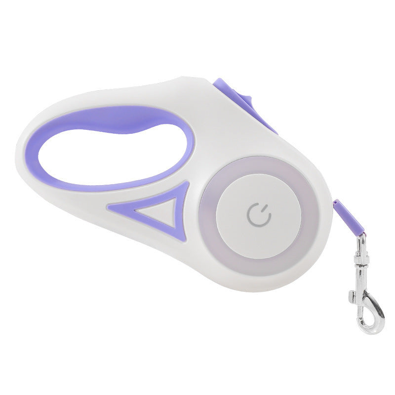 LED Retractable Dog Leash–USB Rechargeable Automatic Pet Lead For Day & Night Walks