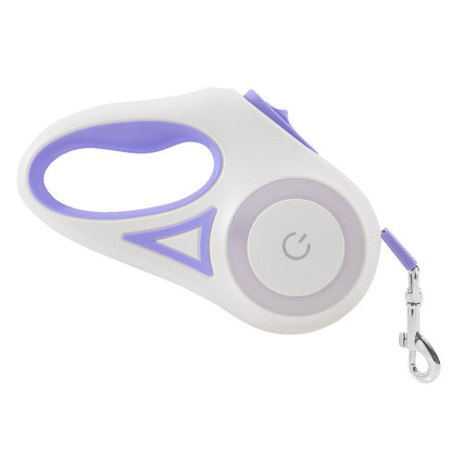 LED Retractable Dog Leash–USB Rechargeable Automatic Pet Lead For Day & Night Walks