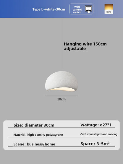 Wabi-Sabi LED Pendant Light - Modern Japanese Inspired Resin Hanging Ceiling Light