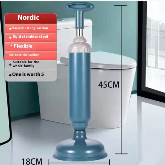Heavy Duty Toilet Plunger-High Suction Drain Unblocker-Bathroom Clog Remover with Ergonomic Handle