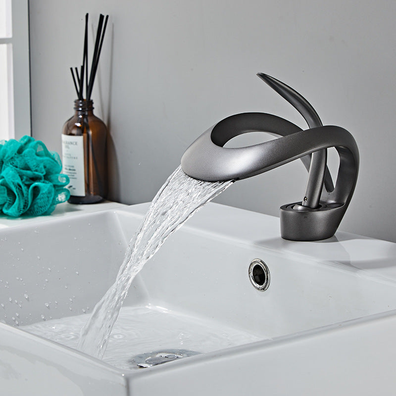 Luxury Waterfall Basin Mixer Tap – Premium Brass Bathroom Faucet