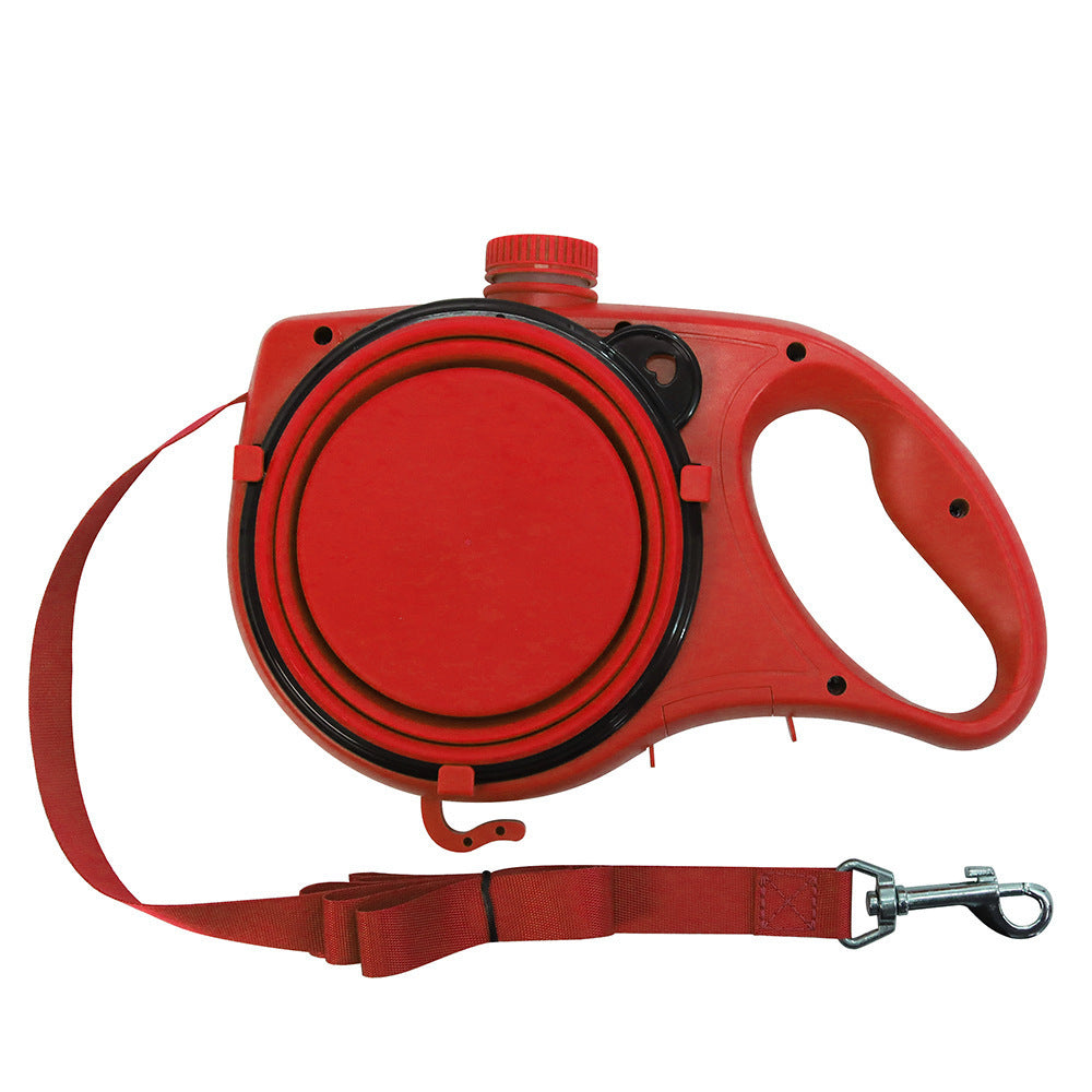 Portable Dog Water Bottle & Leash Set–All-In-One Travel Hydration & Feeding Solution