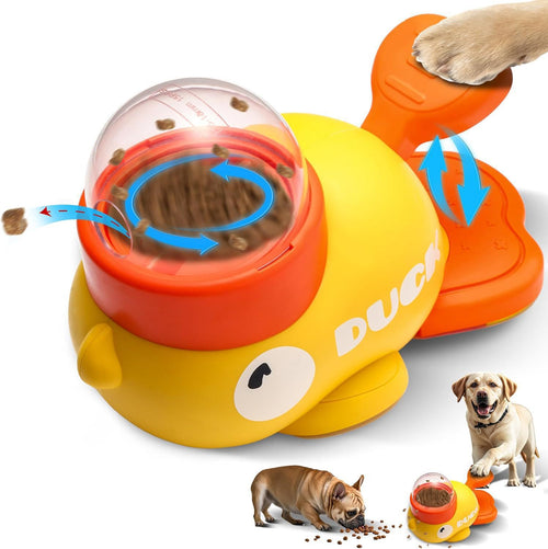 Interactive Pet Treat Dispenser Toy - Duck & Whale Food Dispensing Puzzle Toy for Dogs & Cats