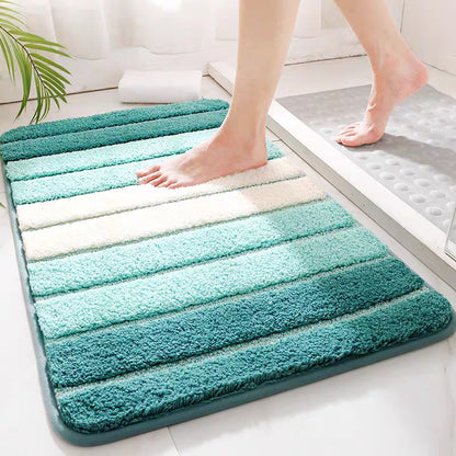 Plush Non-Slip Bath Mat | Quick Dry Absorbent Bathroom Floor Rug