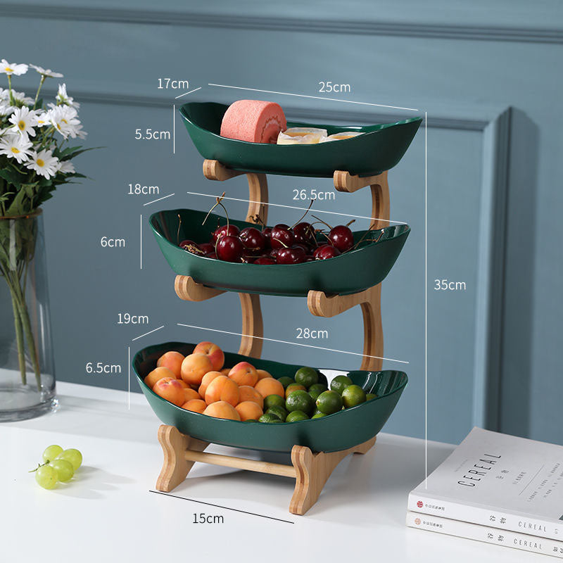 Multi-Layer Fruit Rack & Coffee Table Organiser–Modern Snack, Cosmetic & Storage Tray