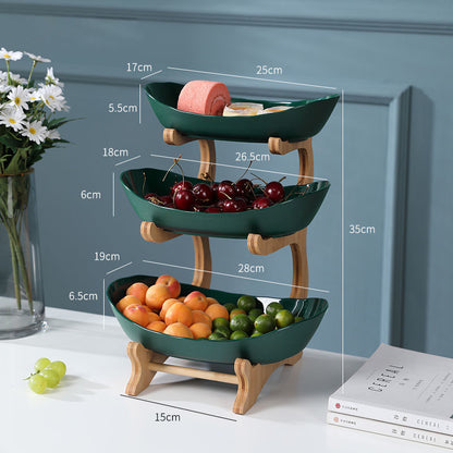 Multi-Layer Fruit Rack & Coffee Table Organiser–Modern Snack, Cosmetic & Storage Tray