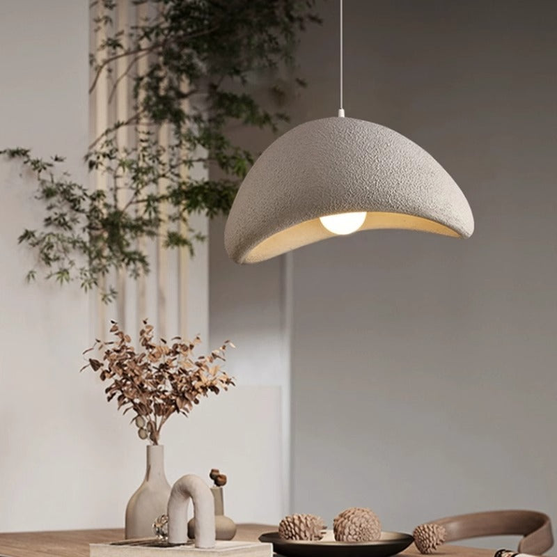 Wabi-Sabi LED Pendant Light - Modern Japanese Inspired Resin Hanging Ceiling Light