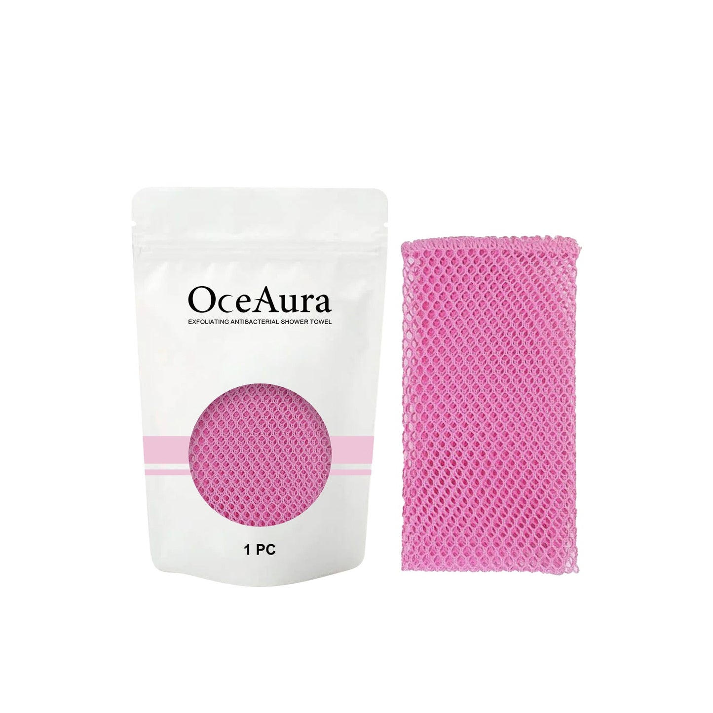 Exfoliating Shower Towel-Deep Clean Body Scrubber Cloth-Back Scrubber for Smooth Skin