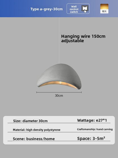 Wabi-Sabi LED Pendant Light - Modern Japanese Inspired Resin Hanging Ceiling Light
