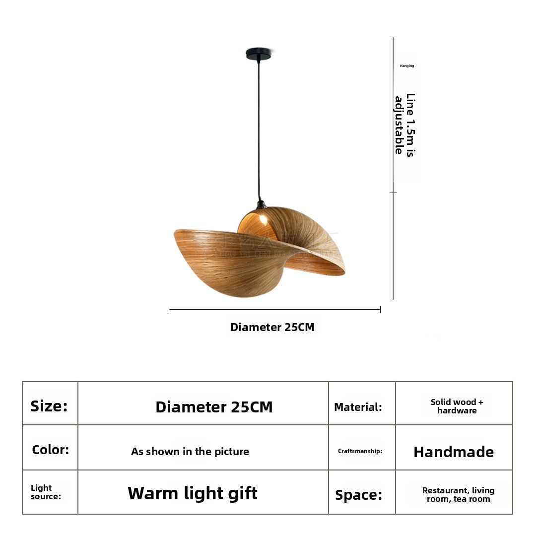 Handwoven Rattan Pendant Light - Japanese Wabi-Sabi LED Ceiling Light