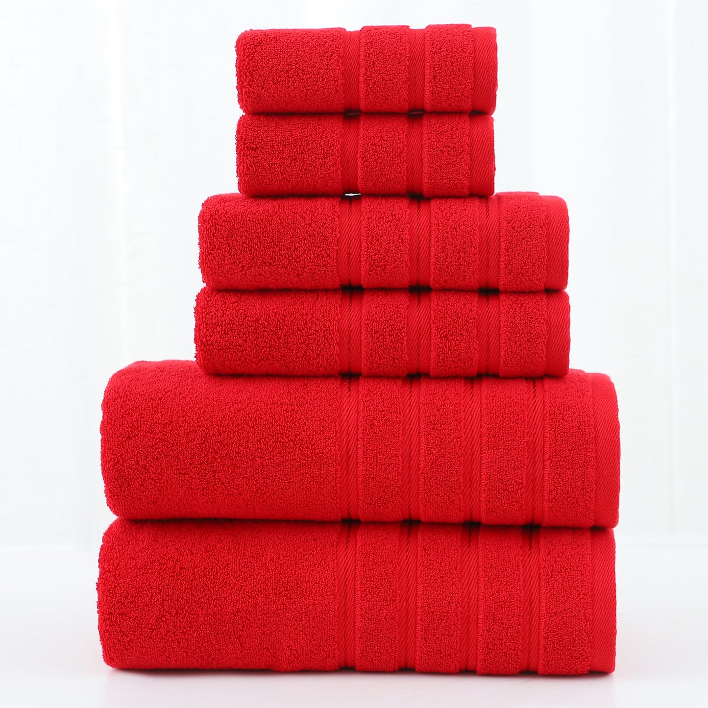 Luxury Combed Cotton Towel Set–Ultra Soft 6 Piece Bathroom Towel Collection