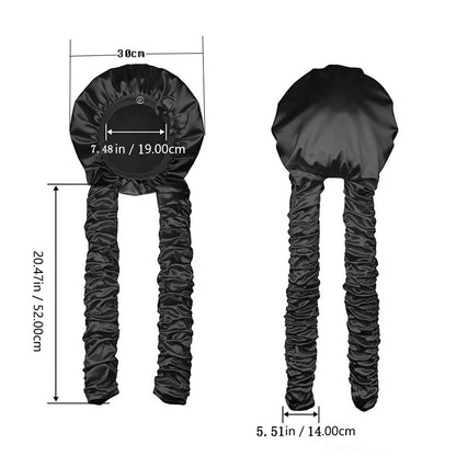 Luxury Satin Sleep Bonnet & Shower Cap–Silk Feel Hair Bonnet For Curly, Wavy & Natural Hair