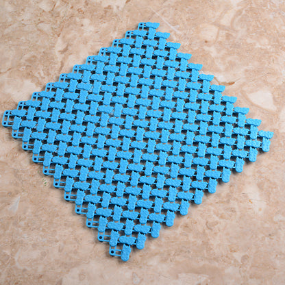Connectable Non-Slip Bath Mat Tiles-Interlocking Bathroom Floor Mat-Waterproof Anti-Slip Shower Mat