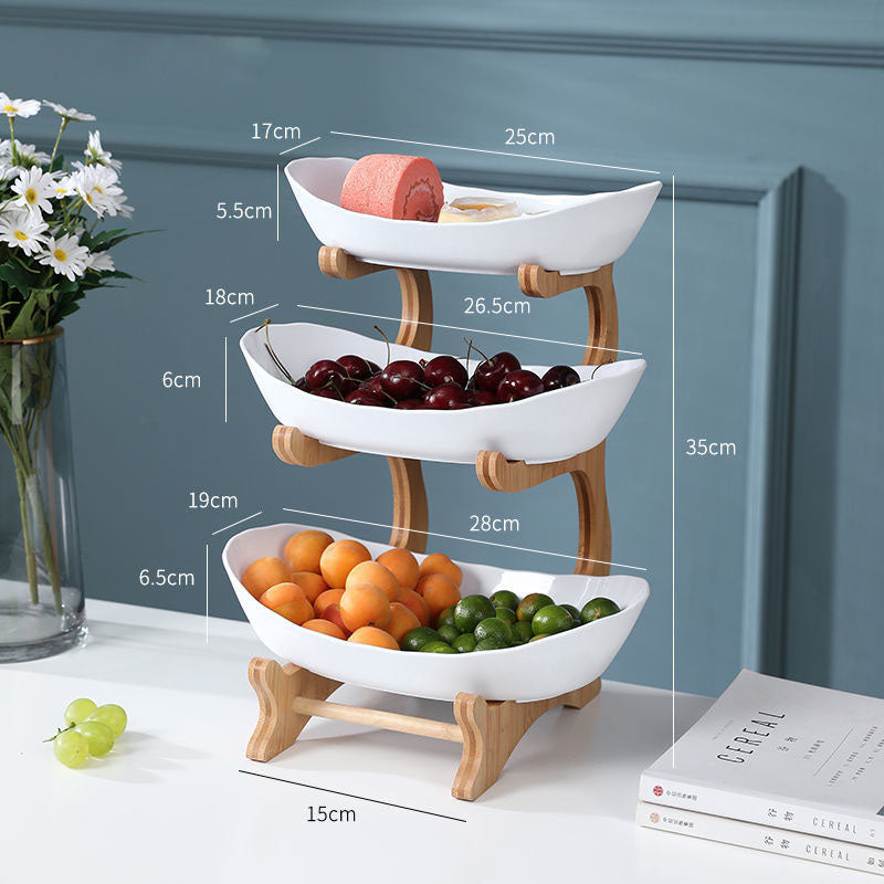 Multi-Layer Fruit Rack & Coffee Table Organiser–Modern Snack, Cosmetic & Storage Tray