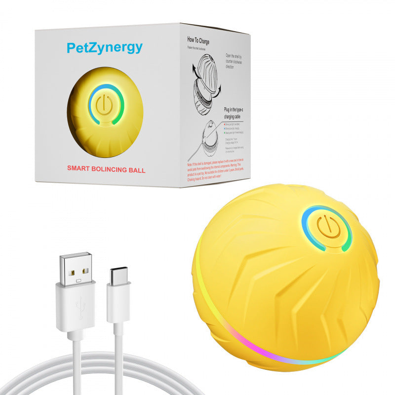 Smart Interactive Bouncing Dog Ball–Durable Rubber Automatic Bounce Toy For Dogs
