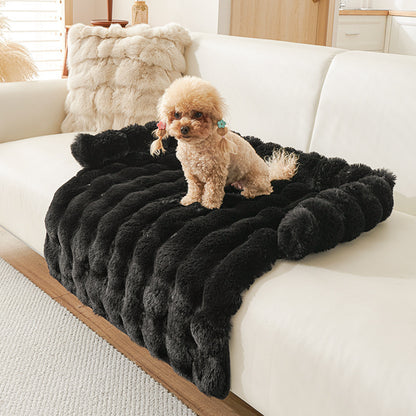 Luxury Plush Pet Mat–Soft Faux Rabbit Fur Dog & Cat Bed