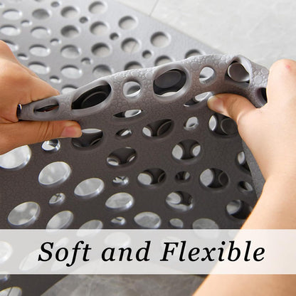 Non-Slip TPE Bath Mat - Quick Dry Suction Shower Floor Mat