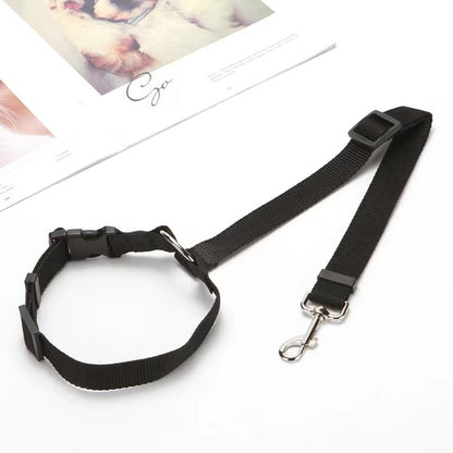 Adjustable Pet Car Safety Seat Belt – Headrest Dog & Cat Travel Restraint