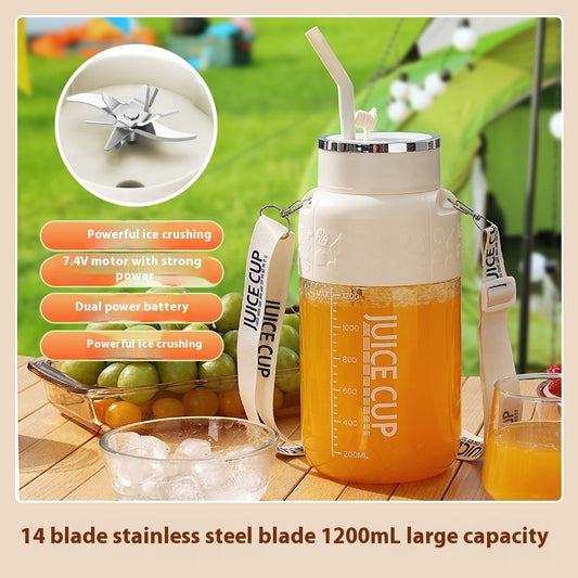 1200ml Portable Juicer Bottle–Rechargeable Personal Blender for Smoothies & Fresh Juice