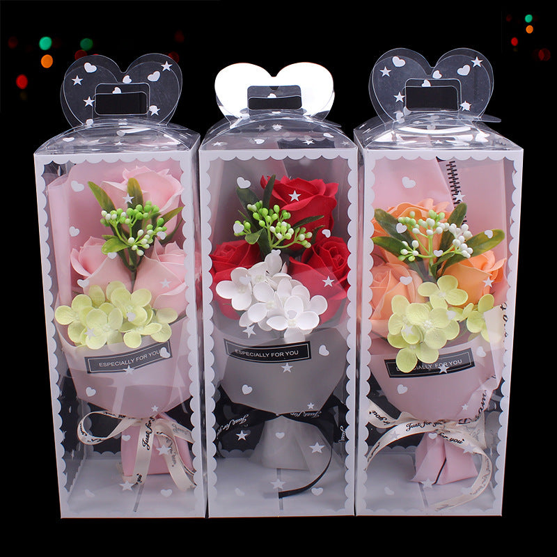 Luxury Soap Flower Bouquet Gift Box–Everlasting Rose Arrangement for Special Occasions