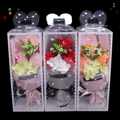 Luxury Soap Flower Bouquet Gift Box–Everlasting Rose Arrangement for Special Occasions