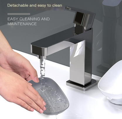 Suction Cup Soap Dish Bathroom Holder-No Drill Wall Mounted Soap Tray-Non-Slip Shower Soap Storage Rack