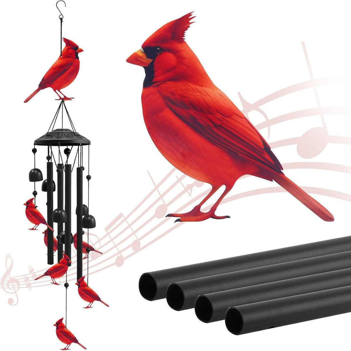 Colourful Metal Wind Chimes - Handmade Animal Garden Hanging Decoration