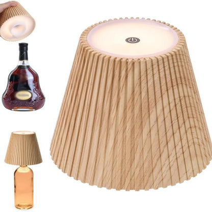 Rechargeable Wine Bottle Table Lamp–Touch Dimmable LED Ambient Light
