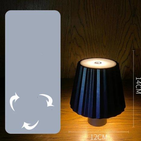 Rechargeable Touch Table Lamp-Wireless USB LED Bedside Light-Dimmable Atmosphere Lamp for Bedroom & Home