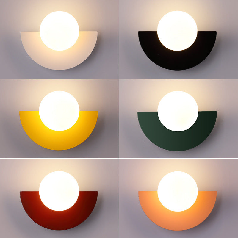 Modern Coloured Glass Wall Lamp-Artistic LED Wall Light for Living Room, Bedroom & Home Décor