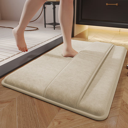 Memory Foam Bath Mat  Soft Non-Slip Quick Dry Absorbent Bathroom Floor Rug