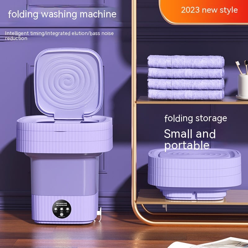 Portable Folding Washing Machine–Compact Mini Washer for Baby Clothes, Underwear & Travel