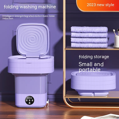Portable Folding Washing Machine–Compact Mini Washer for Baby Clothes, Underwear & Travel
