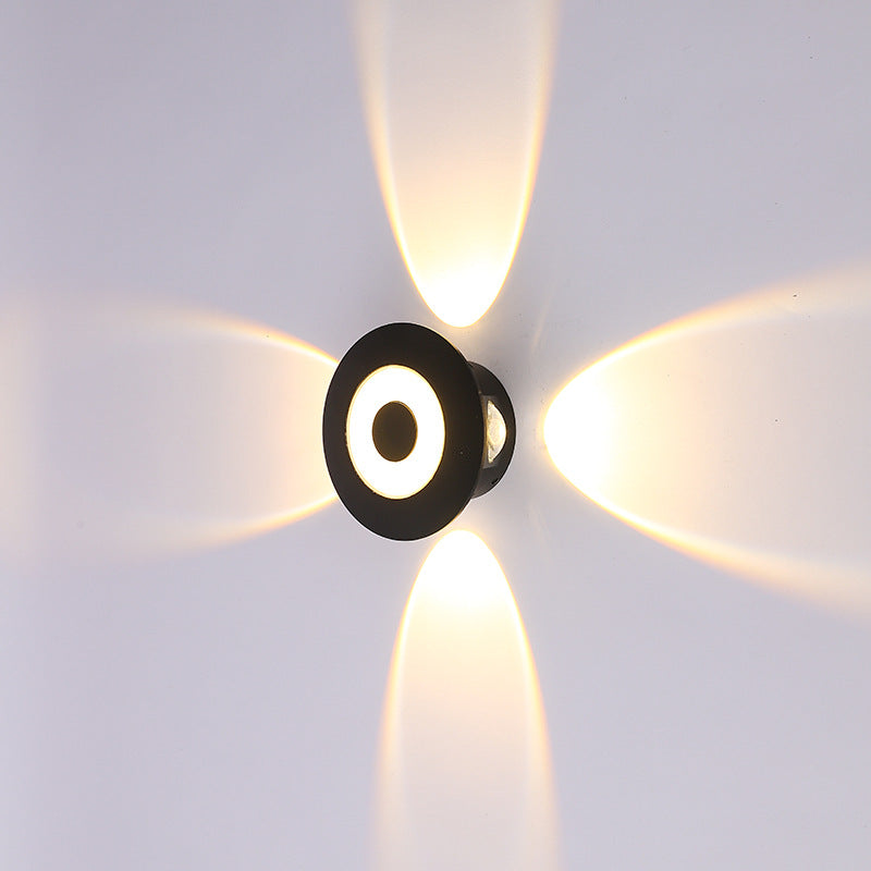 LED Round Outdoor Waterproof Wall Light–Modern Garden & Patio Wall Lamp