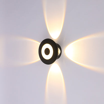 LED Round Outdoor Waterproof Wall Light–Modern Garden & Patio Wall Lamp